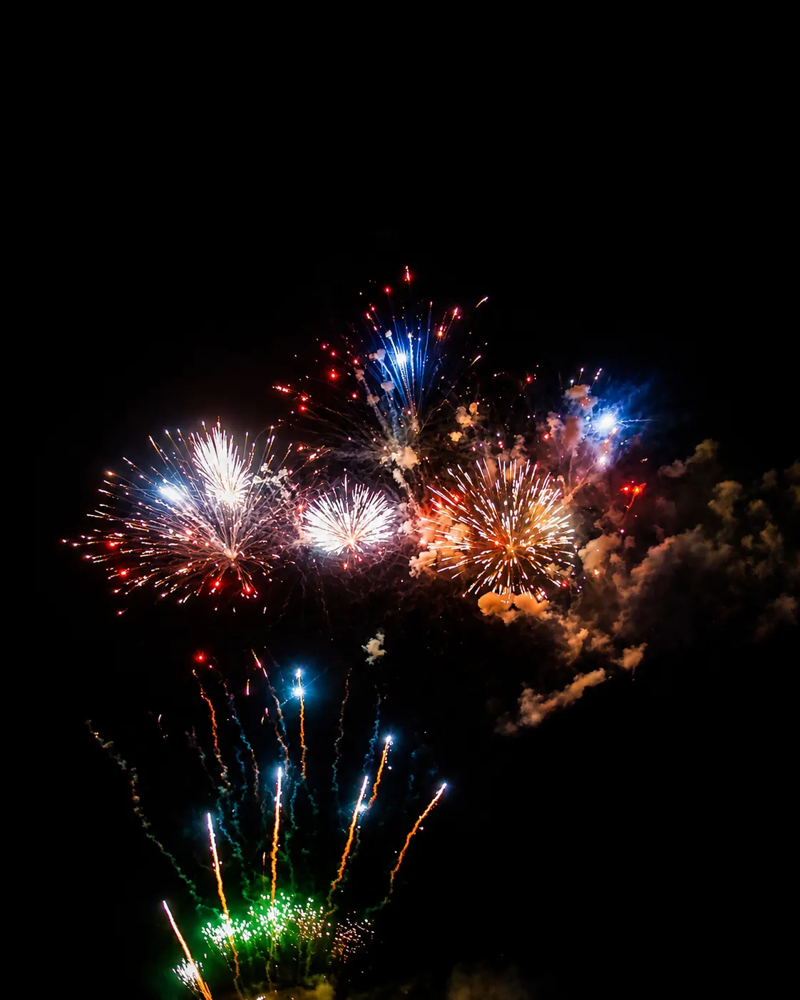 Fuochi d'artificio multicolore - Fotografia notturna