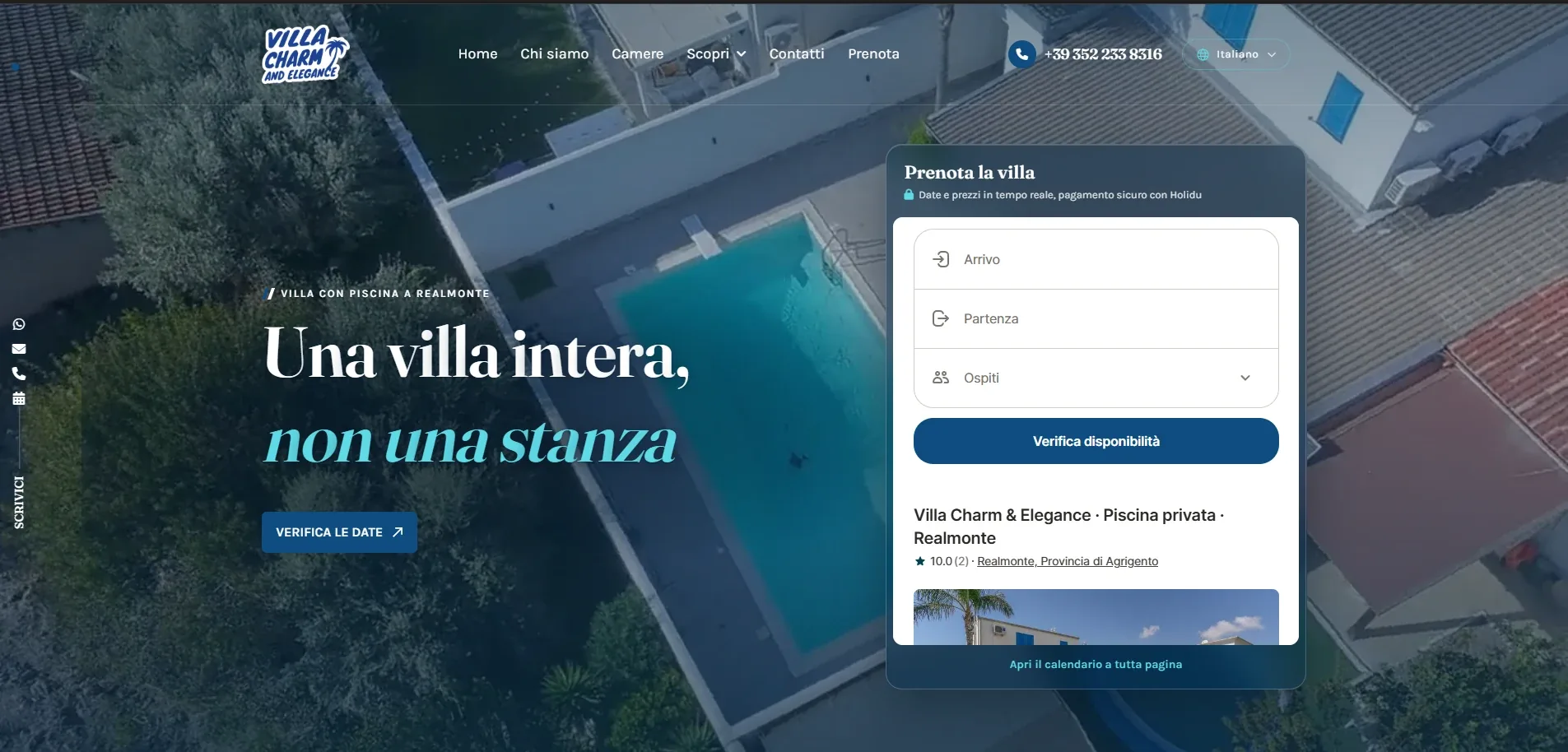 Villa Charm & Elegance - Sito turistico per villa con piscina a Realmonte